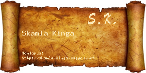 Skamla Kinga névjegykártya